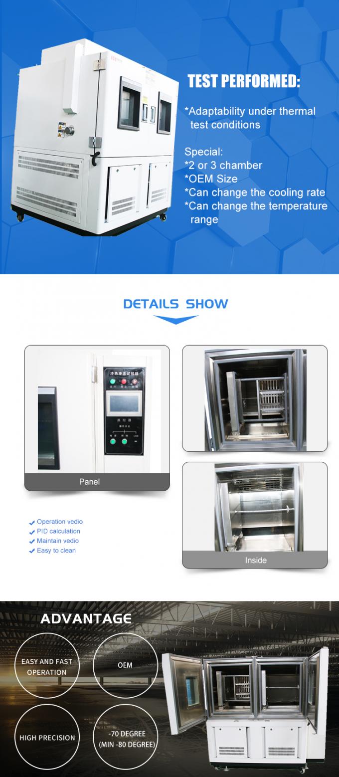 Harga Kamar Uji Kejut Termal Tipe Tiga Kotak Untuk Komponen Otomasi 0