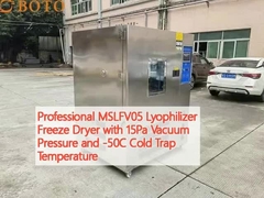 Profesional MSLFV05 Lyophilizer Freeze Dryer dengan tekanan vakum 15Pa dan suhu Cold Trap -50C