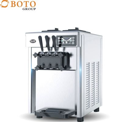 Vertikal Otomatis Tujuh Hari Pembersihan Gratis Ice Cream Cone Three Stand Soft Ice Cream Machine
